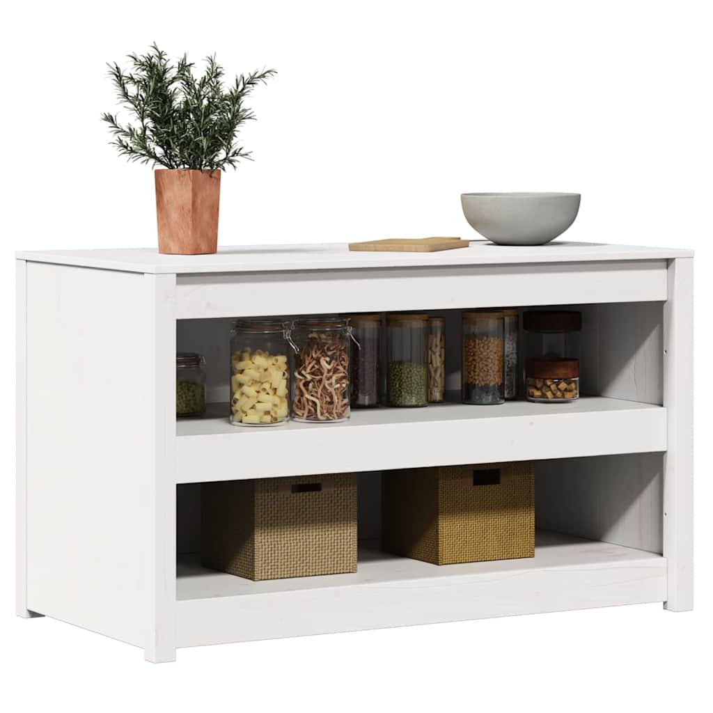 Küchenschrank MEPPEL Weiß 106 x 55 x 64 cm Massives Kiefernholz