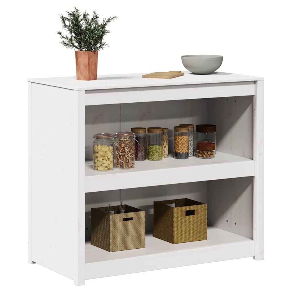 Küchenschrank MEPPEL Weiß 106 x 55 x 92 cm Massives Kiefernholz