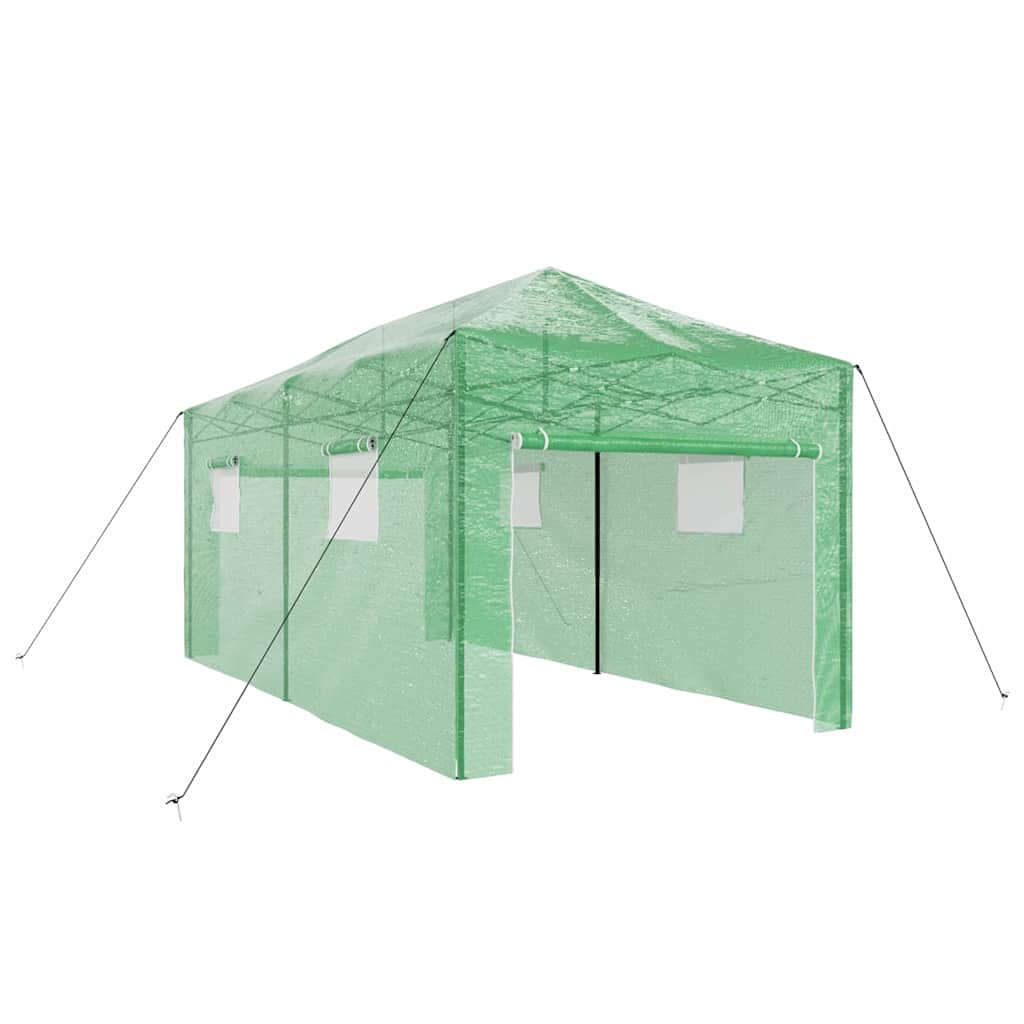 Gewächshaus mit Pop-up-Rahmen Grün 290 x 580 x 315 cm Eisen
