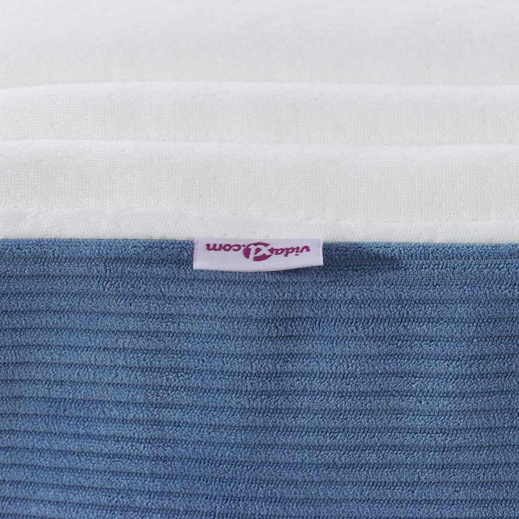 Bettmatratze mit Matratze Blau 80 x 200 cm Stoff