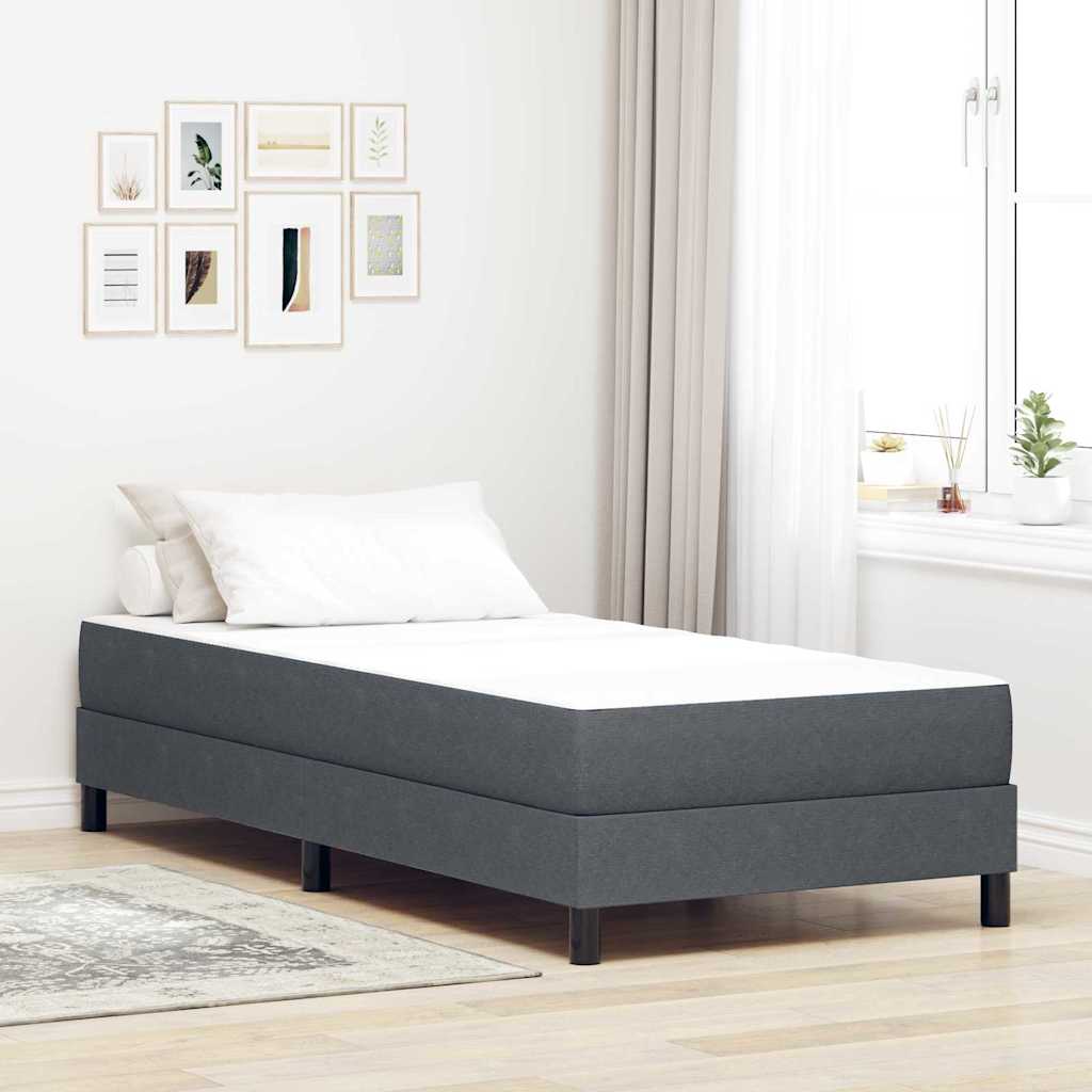 Bettmatratze mit Matratze Grau 90 x 190 cm Stoff