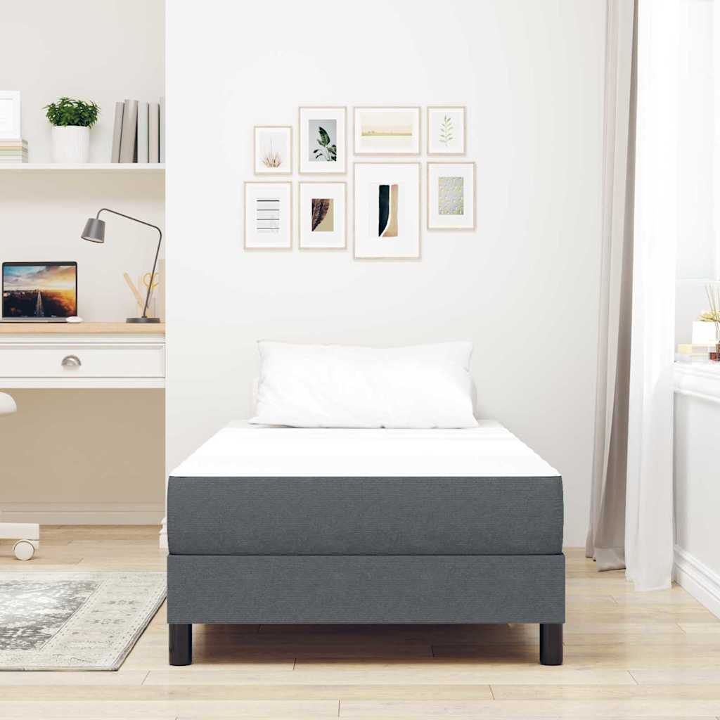 Bettmatratze mit Matratze Grau 90 x 190 cm Stoff