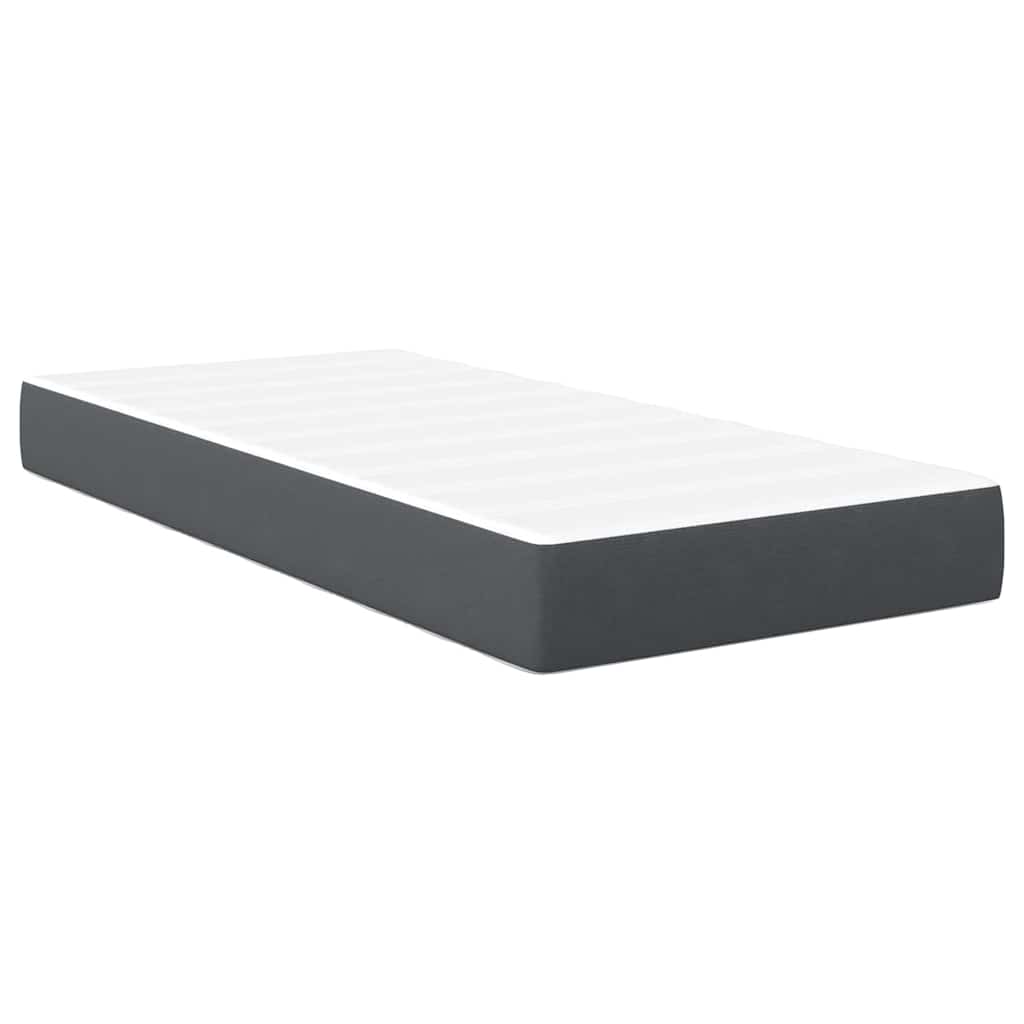 Bettmatratze mit Matratze Grau 90 x 190 cm Stoff