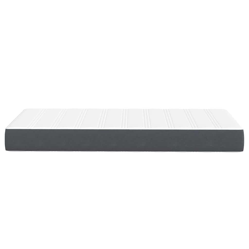 Bettmatratze mit Matratze Grau 90 x 190 cm Stoff