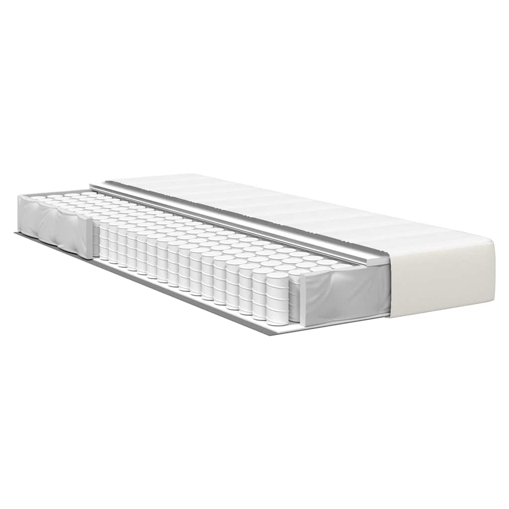 Bettmatratze mit Matratze Creme 90 x 190 cm Stoff