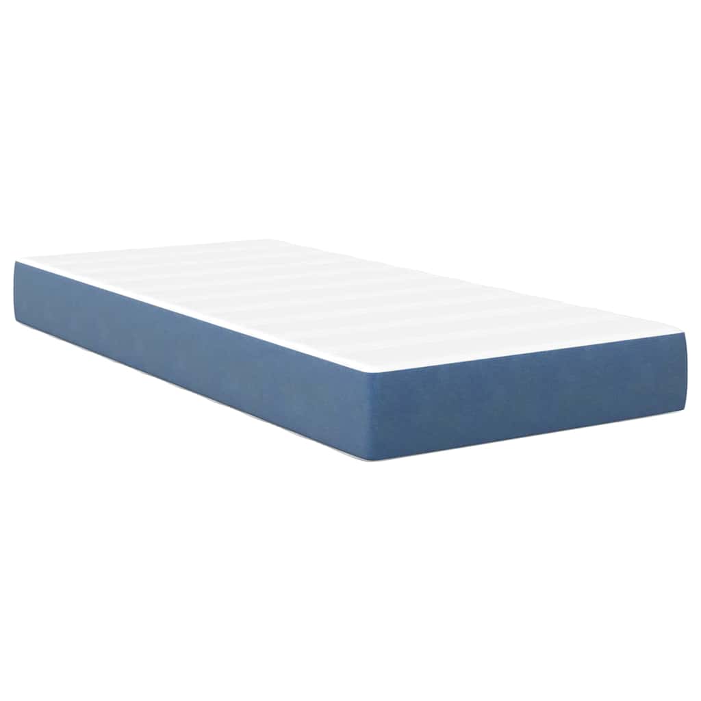 Bettmatratze mit Matratze Blau 90 x 190 cm Stoff