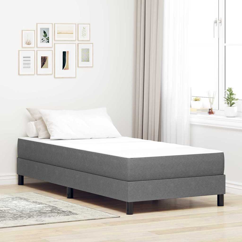 Bettmatratze mit Matratze Hellgrau 90 x 200 cm Stoff