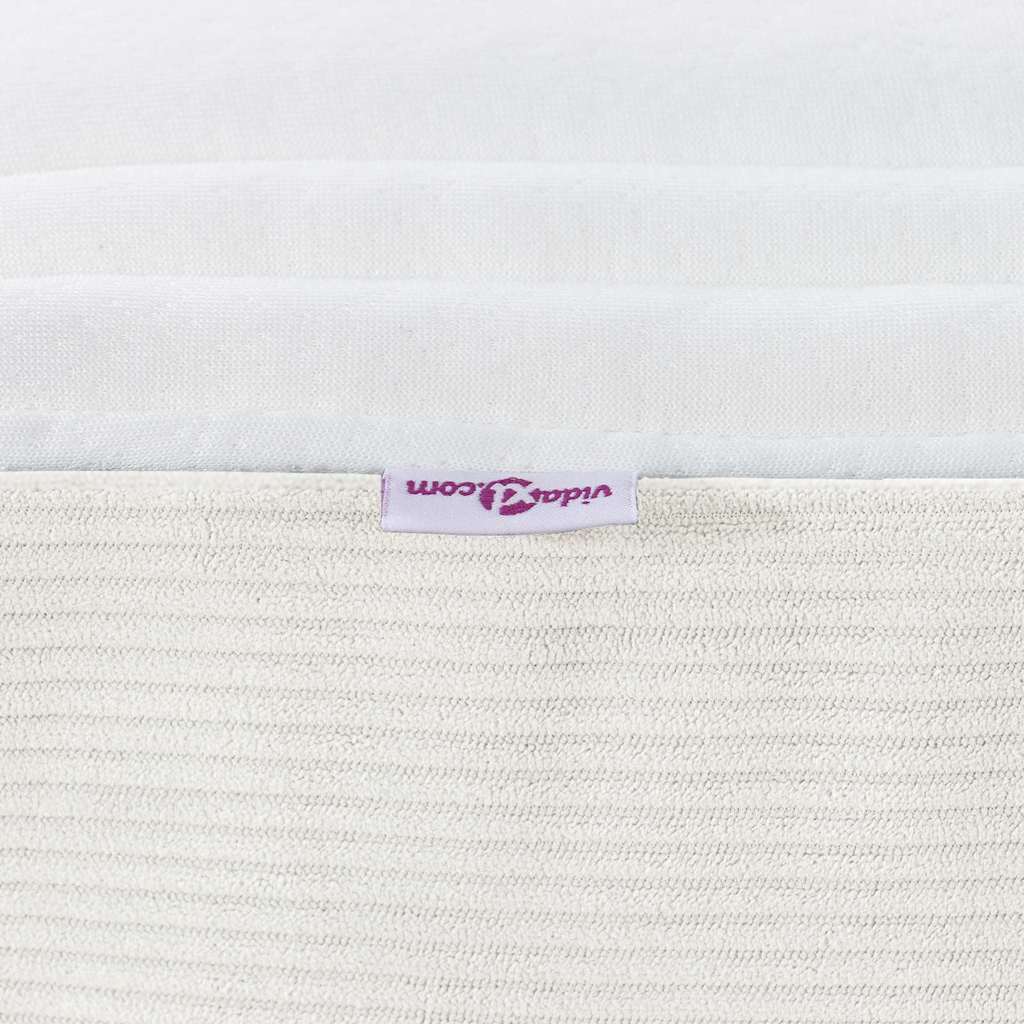 Bettmatratze mit Matratze Creme 90 x 200 cm Stoff