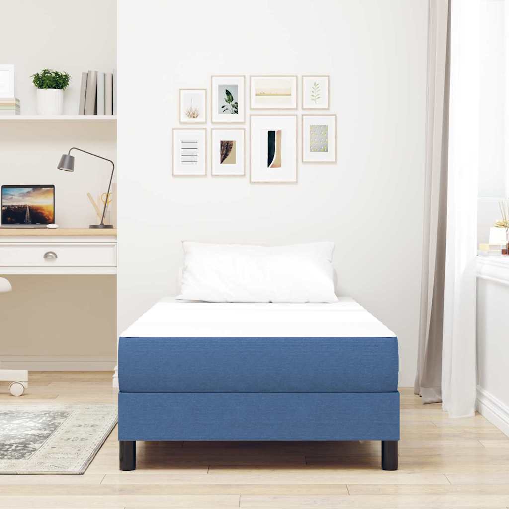 Bettmatratze mit Matratze Blau 90 x 200 cm Stoff