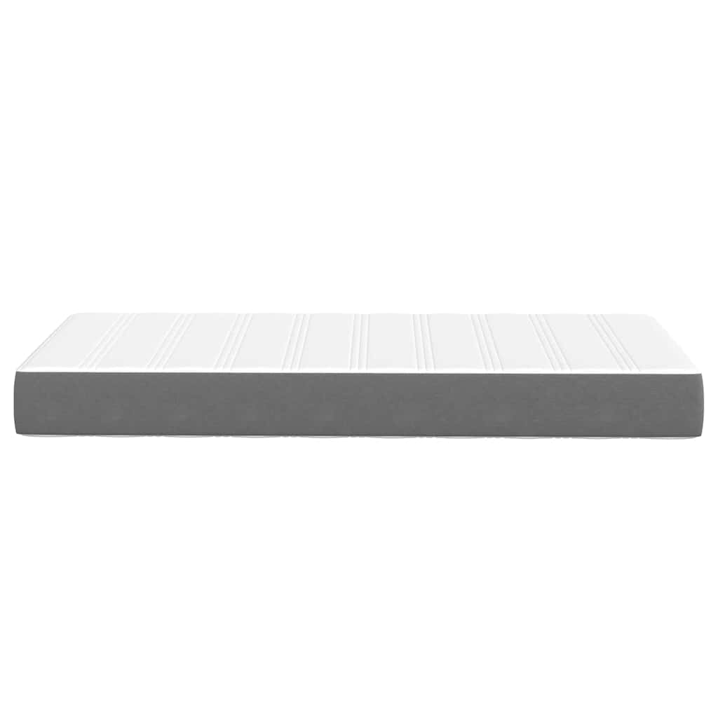 Bettmatratze mit Matratze Hellgrau 100 x 200 cm Stoff