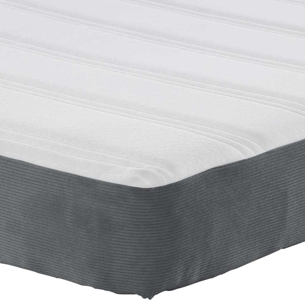 Bettmatratze mit Matratze Grau 100 x 200 cm Stoff