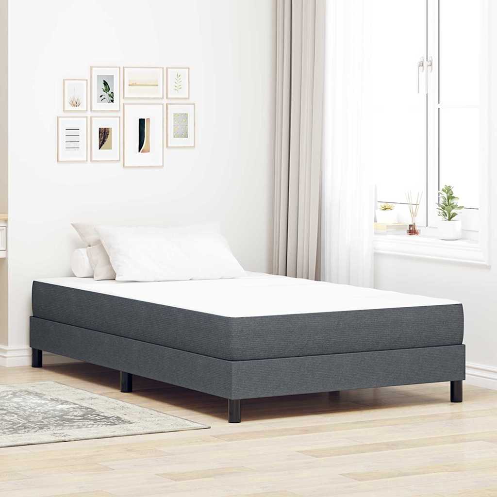 Bettmatratze mit Matratze Grau 120 x 190 cm Stoff