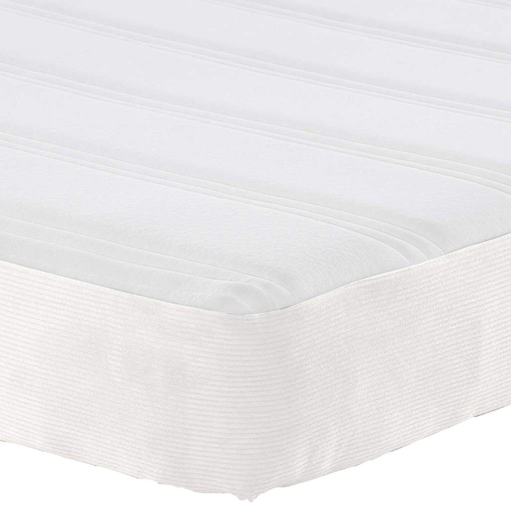 Bettmatratze mit Matratze Creme 120 x 200 cm Stoff
