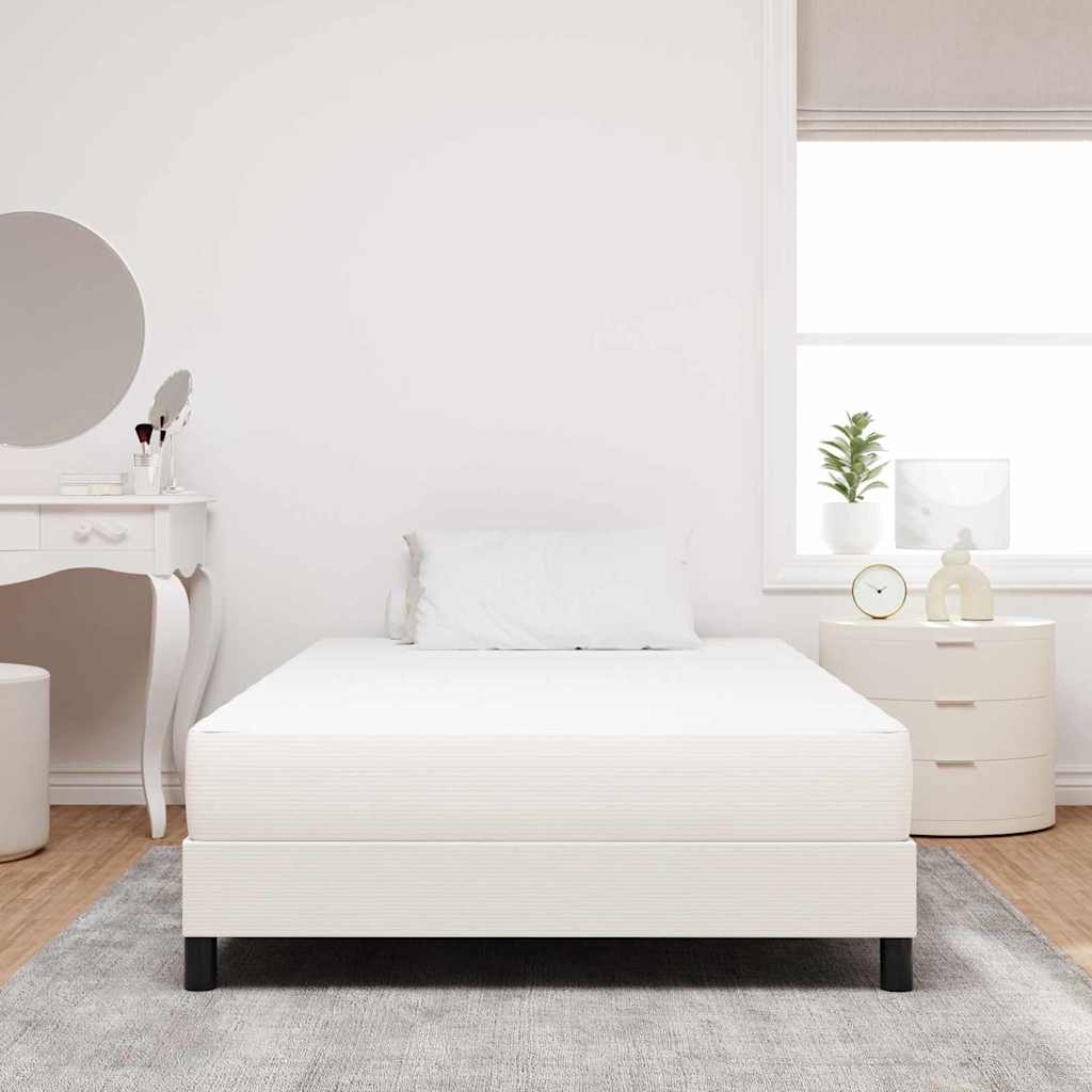 Bettmatratze mit Matratze Creme 120 x 200 cm Stoff