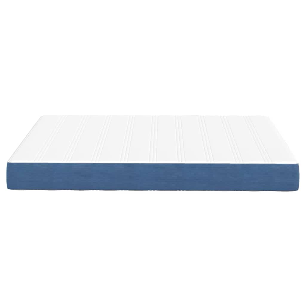 Bettmatratze mit Matratze Blau 140 x 190 cm Stoff