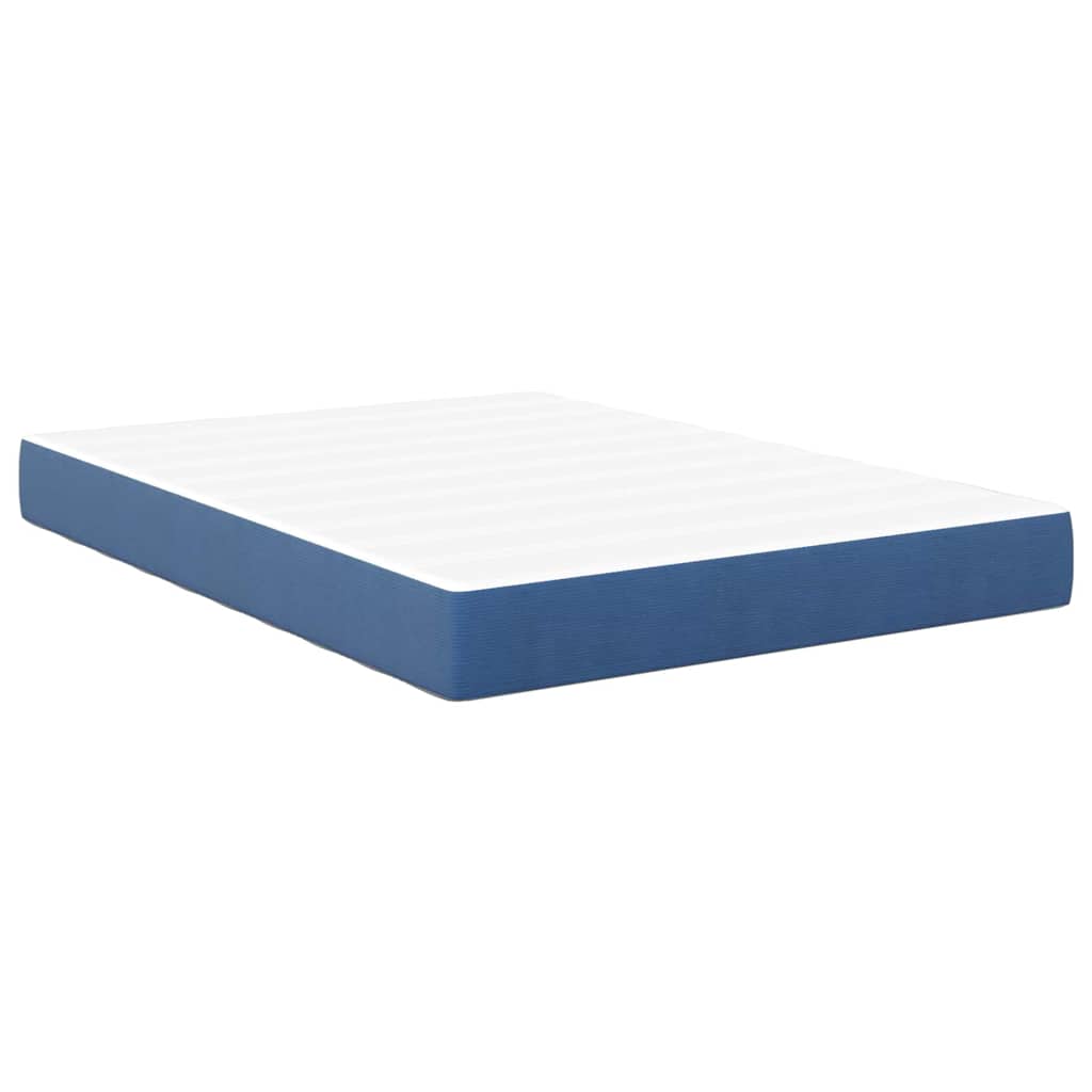 Bettmatratze mit Matratze Blau 140 x 200 cm Stoff