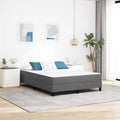 Bettmatratze mit Matratze Hellgrau 160 x 200 cm Stoff