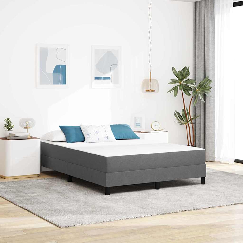 Bettmatratze mit Matratze Hellgrau 160 x 200 cm Stoff