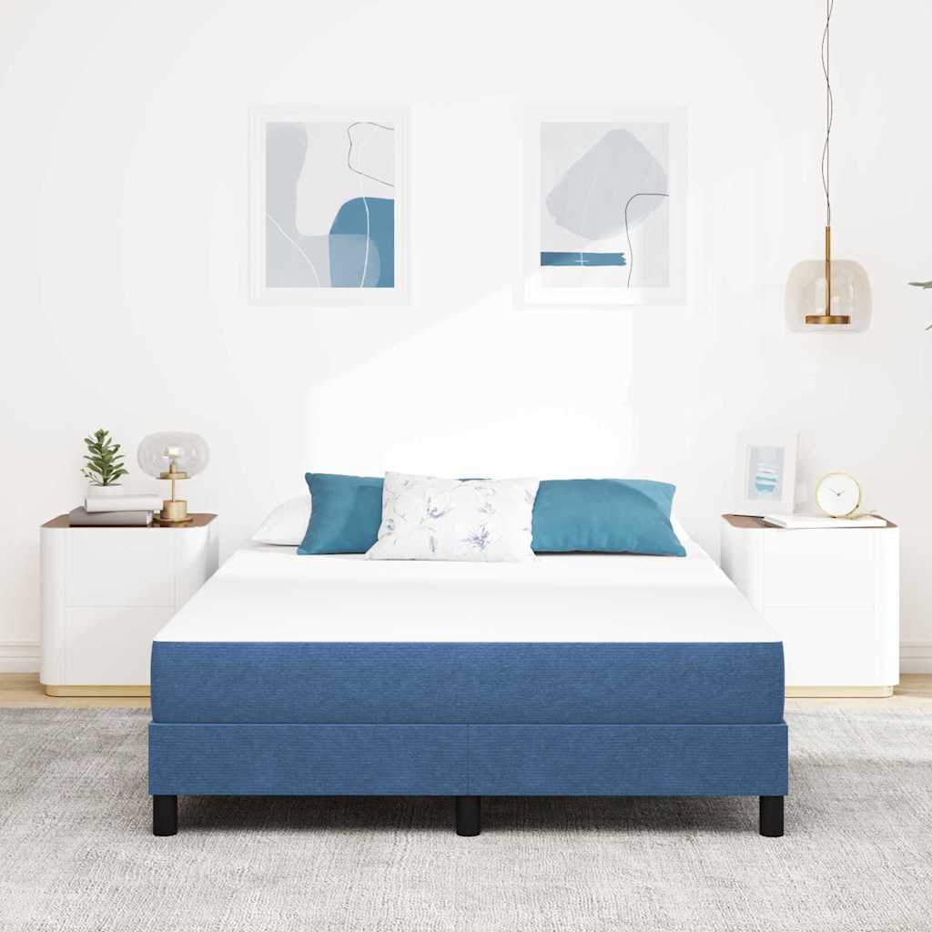 Bettmatratze mit Matratze Blau 160 x 200 cm Stoff
