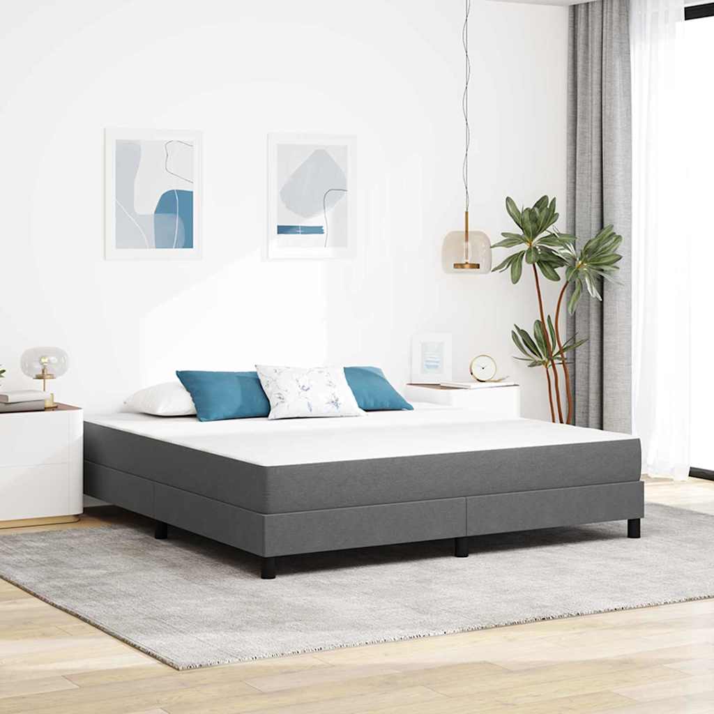 Bettmatratze mit Matratze Hellgrau 180 x 200 cm Stoff