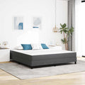 Bettmatratze mit Matratze Grau 180 x 200 cm Stoff