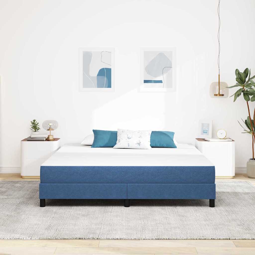 Bettmatratze mit Matratze Blau 180 x 200 cm Stoff