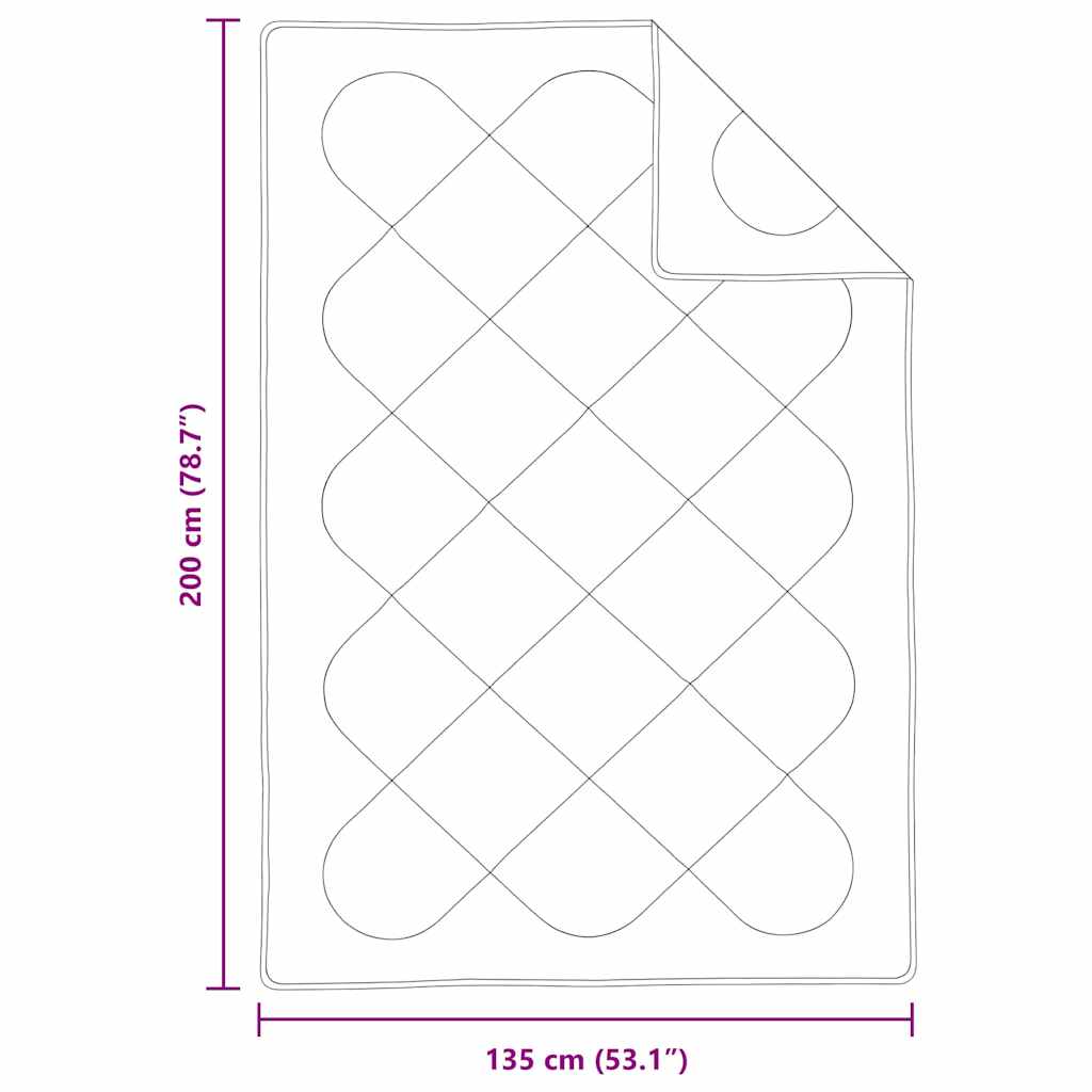 Bettdecke Weiß 200 x 135 x 4 cm Polyester