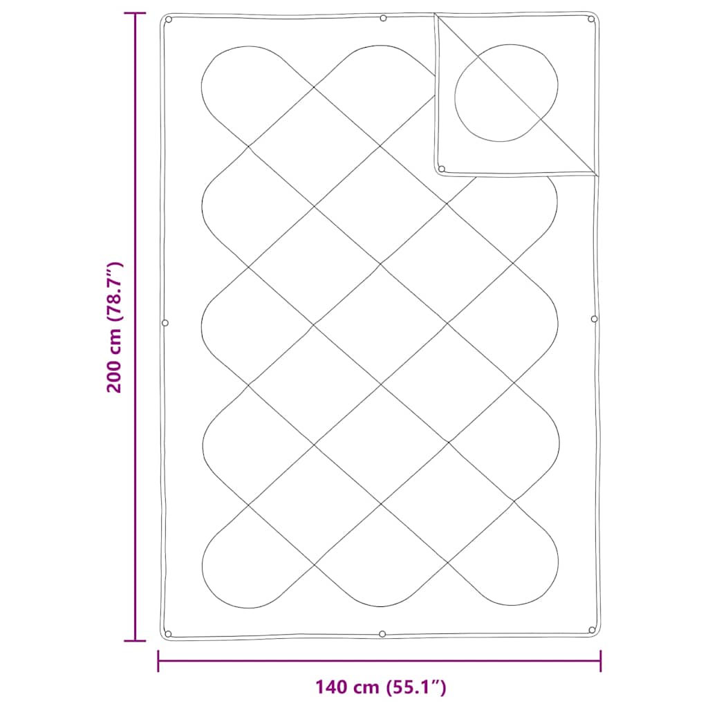 2-in-1 Bettdecke Weiß 200 x 140 x 10 cm Polyester