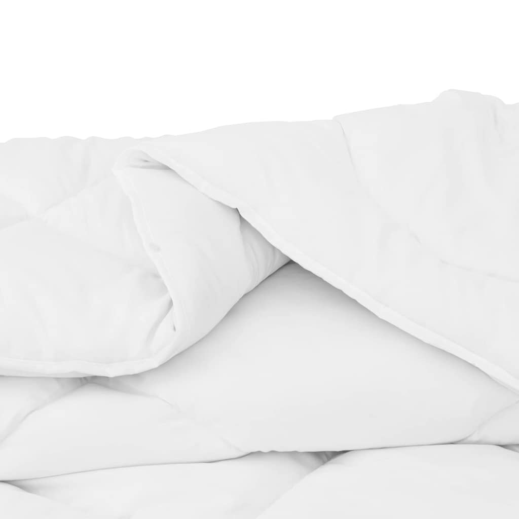 2-in-1 Bettdecke Weiß 260 x 220 x 10 cm Polyester