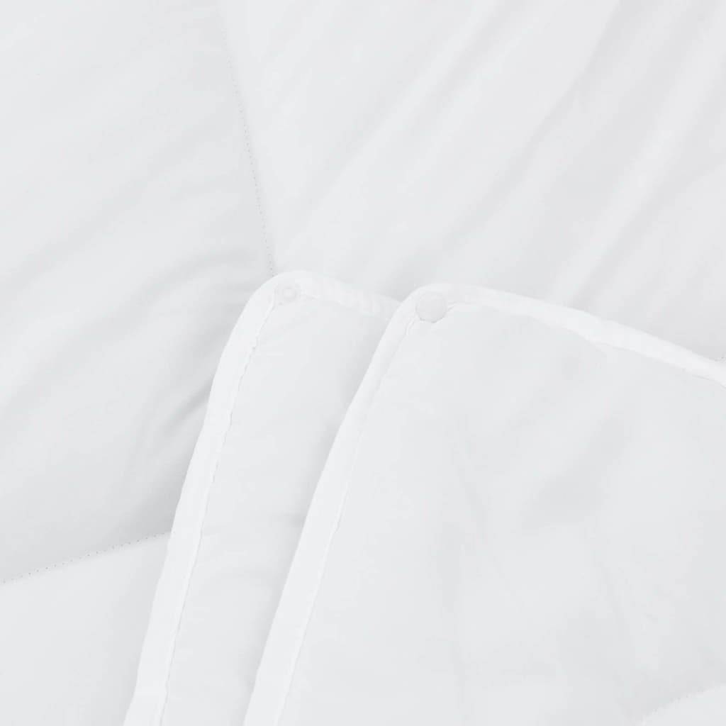 2-in-1 Bettdecke Weiß 260 x 220 x 10 cm Polyester