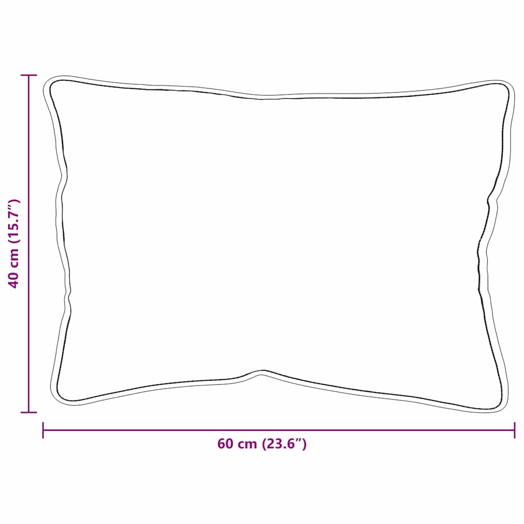 Kopfkissen 2 pcs Weiß 61 x 41 x 20 cm Baumwolle und Polyester