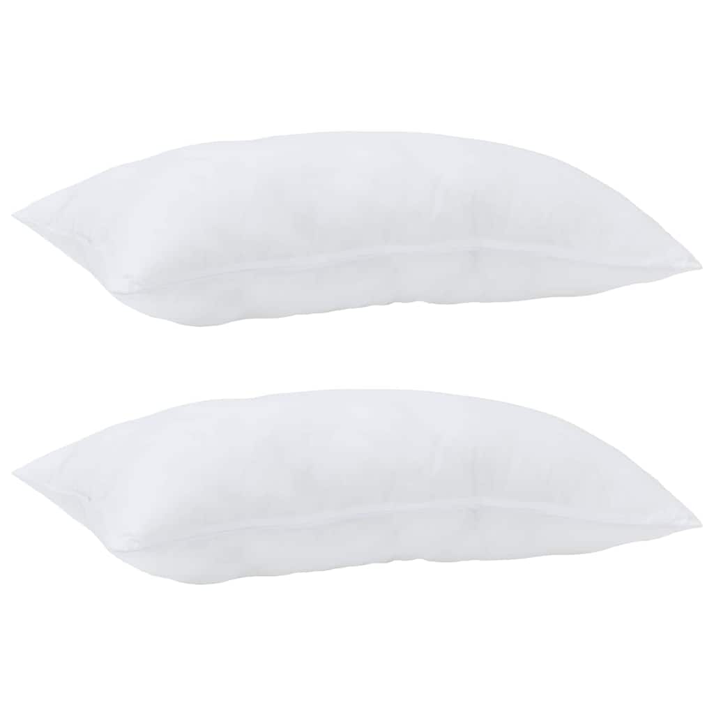 Kopfkissen 2 pcs Weiß 80 x 40 x 20 cm Baumwolle und Polyester