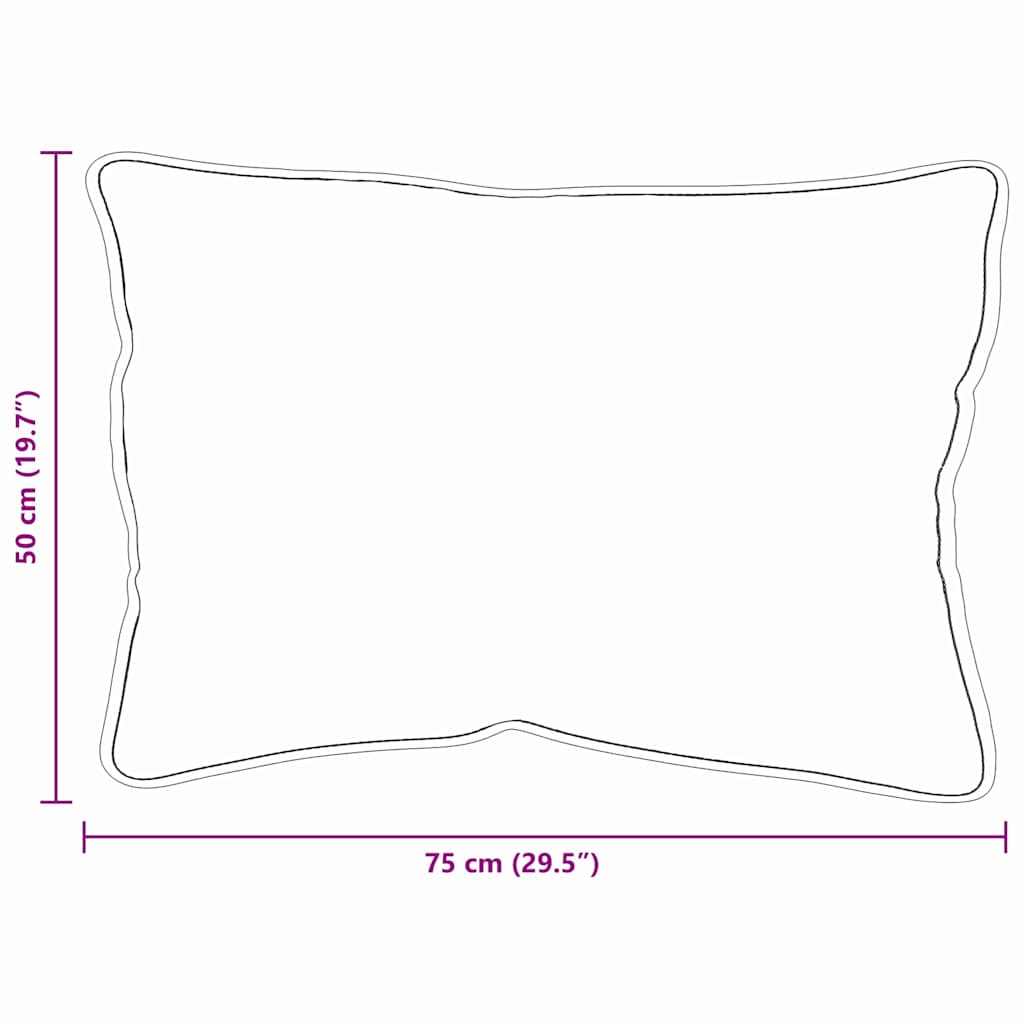 Kopfkissen 2 pcs Weiß 75 x 50 x 20 cm Baumwolle und Polyester