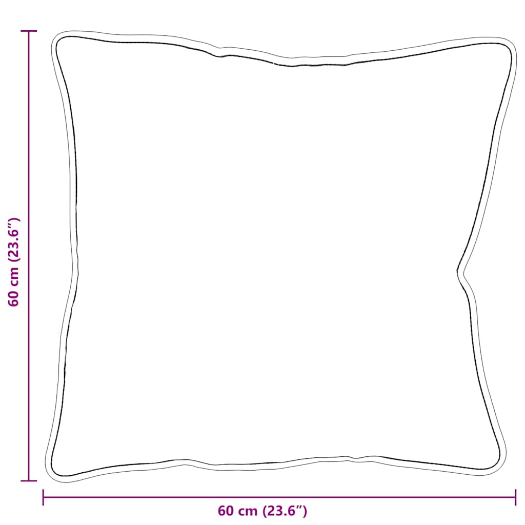 Kopfkissen 2 pcs Weiß 60 x 60 x 20 cm Baumwolle und Polyester