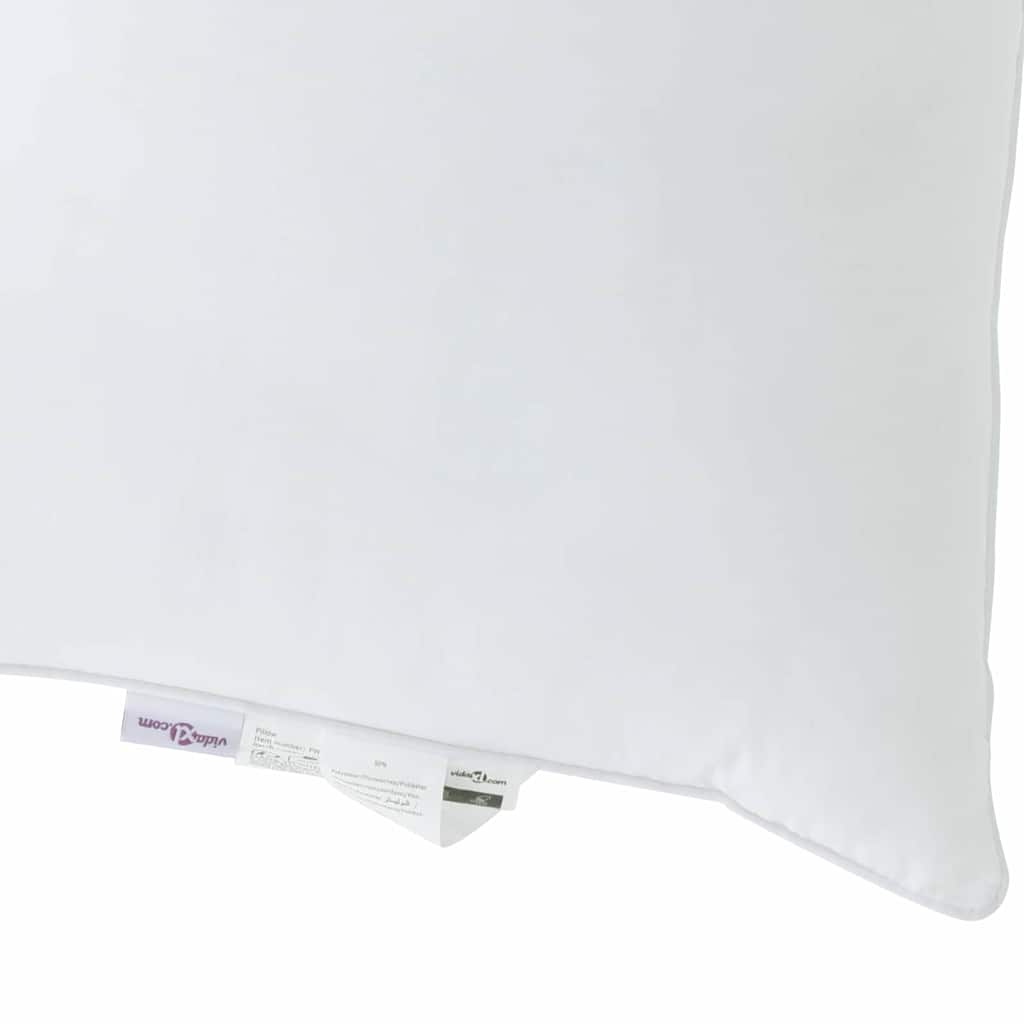 Kopfkissen 2 pcs Weiß 70 x 60 x 20 cm Baumwolle und Polyester