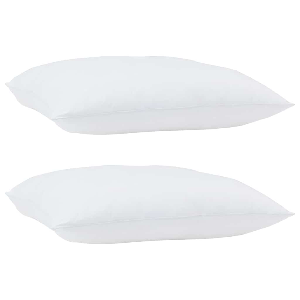 Kopfkissen 2 pcs Weiß 70 x 60 x 20 cm Baumwolle und Polyester