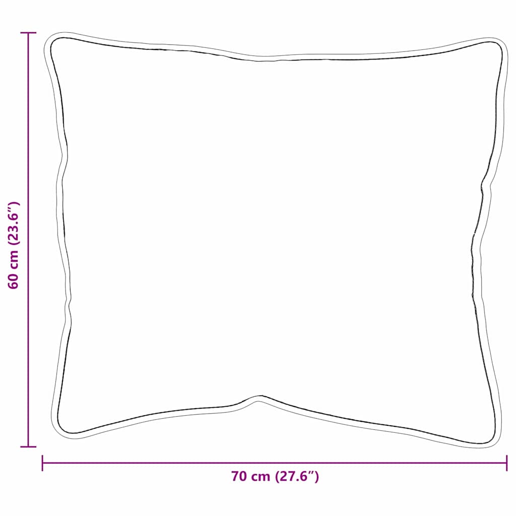 Kopfkissen 2 pcs Weiß 70 x 60 x 20 cm Baumwolle und Polyester