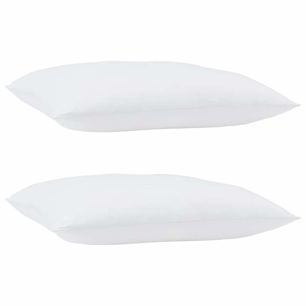 Kopfkissen 2 pcs Weiß 80 x 60 x 20 cm Baumwolle und Polyester