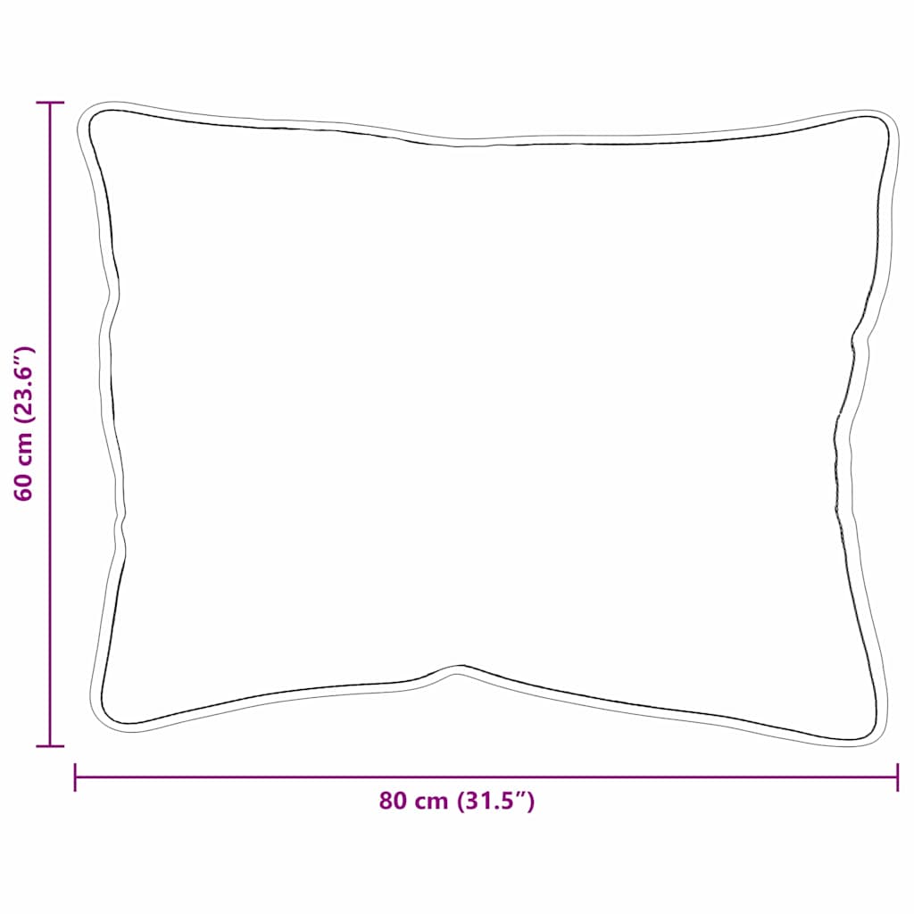 Kopfkissen 2 pcs Weiß 80 x 60 x 20 cm Baumwolle und Polyester