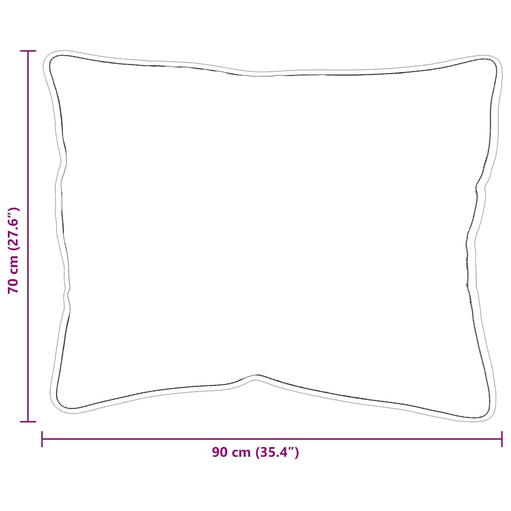 Kopfkissen 2 pcs Weiß 90 x 70 x 40 cm Baumwolle und Polyester