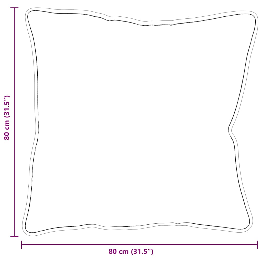 Kopfkissen 2 pcs Weiß 80 x 80 x 40 cm Baumwolle und Polyester