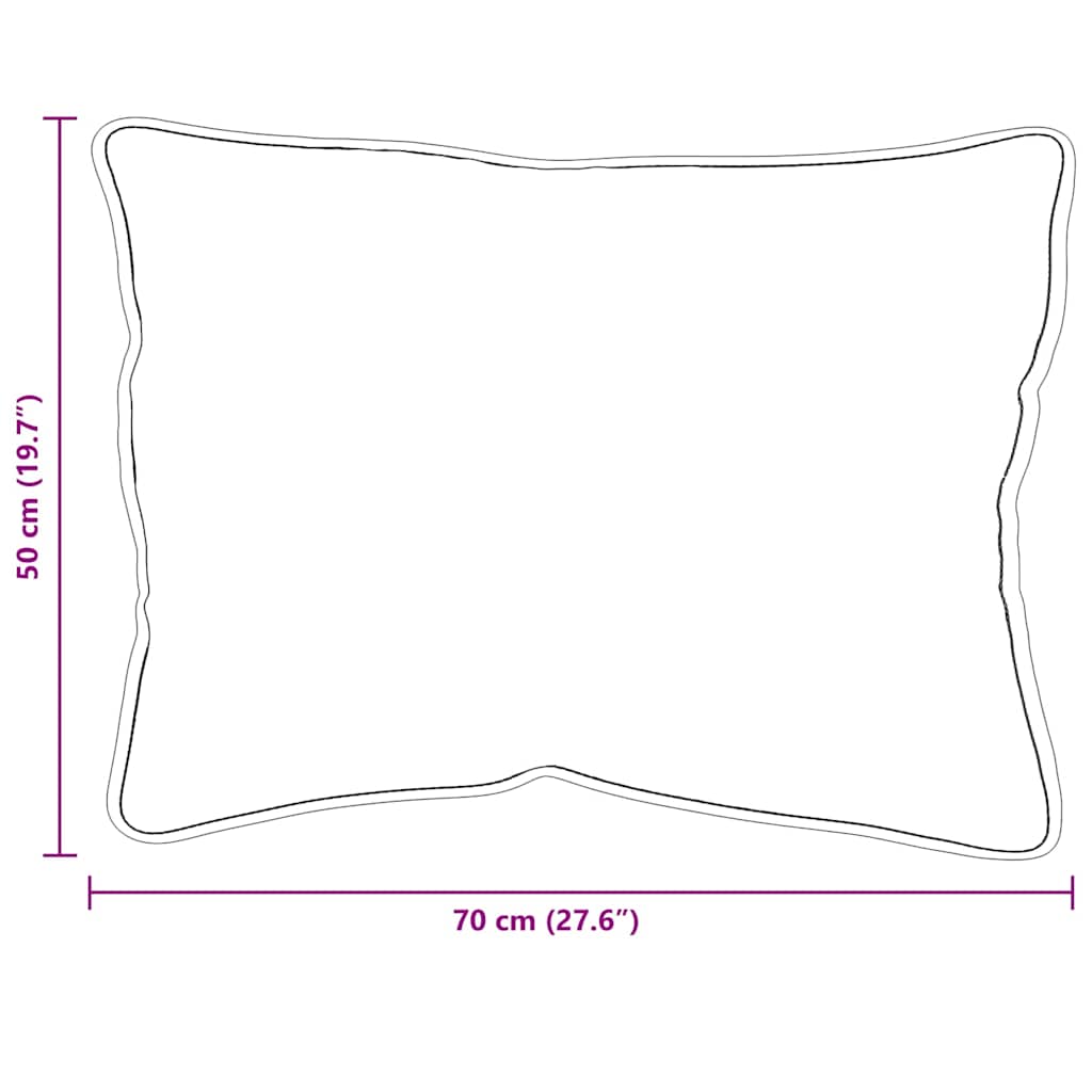 Kopfkissen mit Kissen 2 pcs Weiß 71 x 51 x 20 cm Polyester