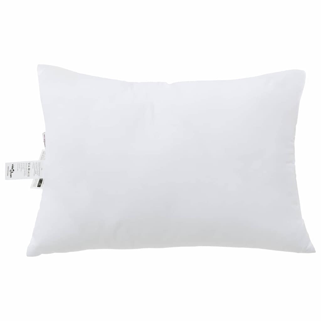 Kopfkissen mit Kissen 2 pcs Weiß 79 x 60 x 20 cm Polyester