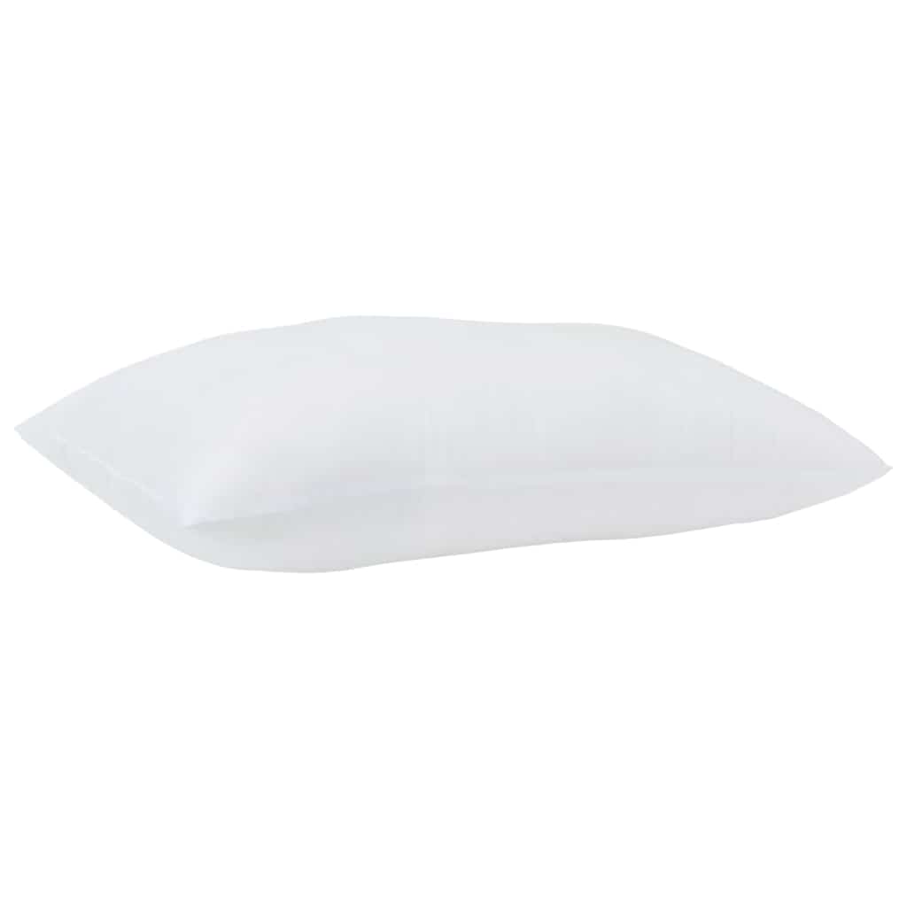 Kopfkissen mit Kissen 2 pcs Weiß 61 x 41 x 20 cm Polyester