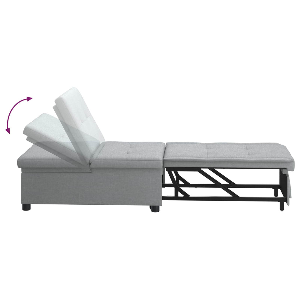 Schlafsofa Ausziehbar Hellgrau 194 x 50 x 82 cm Stoff