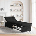 Schlafsofa Ausziehbar Schwarz 194 x 50 x 82 cm Stoff