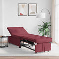 Schlafsofa Ausziehbar Weinrot 194 x 50 x 82 cm Stoff