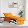 Schlafsofa Ausziehbar Dunkelgelb 194 x 50 x 82 cm Stoff