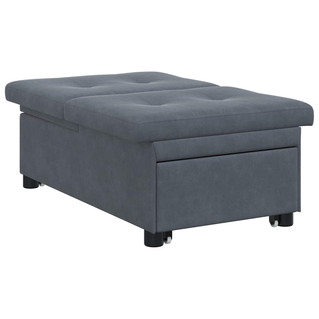 Schlafsofa Dunkelgrau 194 x 67 x 82 cm Samt