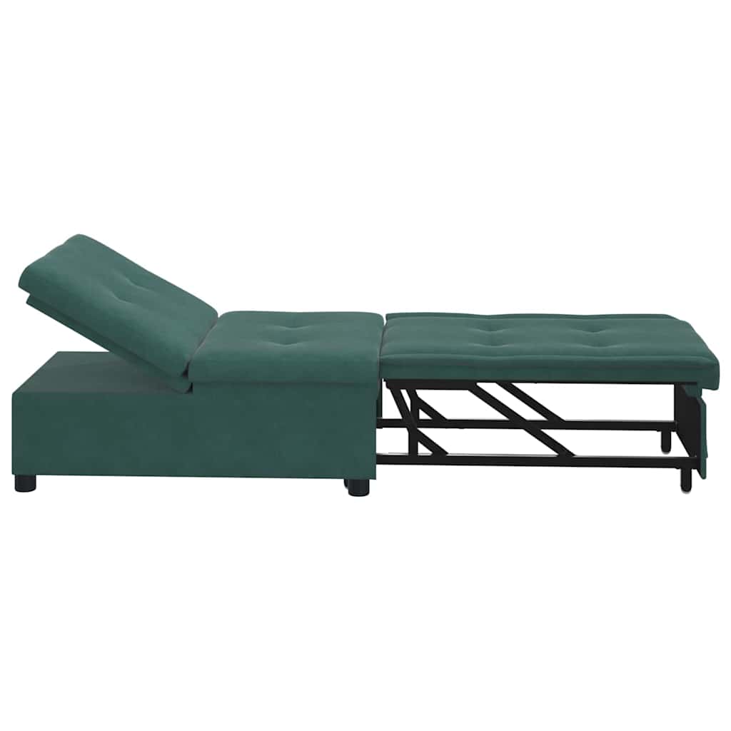 Schlafsofa Dunkelgrün 194 x 67 x 82 cm Samt